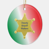 Sheriff Custom kerstversiering Keramisch Ornament (Links)