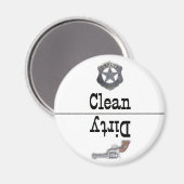 Sheriff en Outlaw Clean Dirty Dish Magnet Magneet (Voorkant / Achterkant)