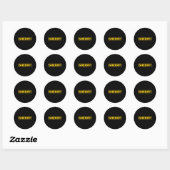 Sheriff Front Back Print Sheriff Police Ronde Sticker (Vel)