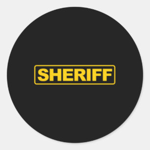 Sheriff Front Back Print Sheriff Police Ronde Sticker