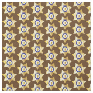 Sheriff Gold Badge op Dark Brown Stof