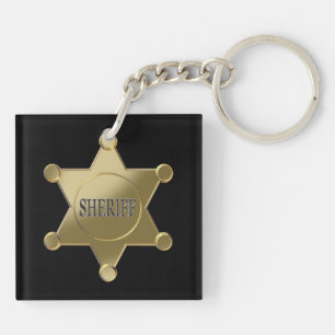 Sheriff golden star sleutelhanger