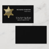 Sheriff golden star visitekaartje (Voorkant / Achterkant)