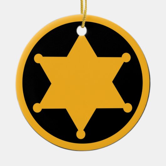 Sheriff Keramisch Ornament (Voorkant)
