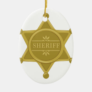Sheriff Keramisch Ornament