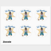 Sheriff Little Brother Ronde Sticker (Vel)