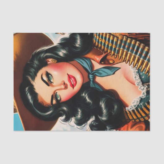 Sheriff Pin-up Tissuepapier (Voorkant)