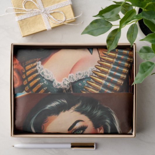 Sheriff Pin-up Tissuepapier (Geschenk)