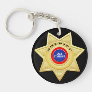 Sheriff Police Star Gold Sleutelhanger