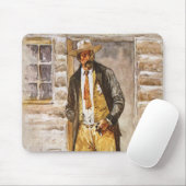 Sheriff Portret door Seltzer, Oude West Cowboy Muismat (Met muis)