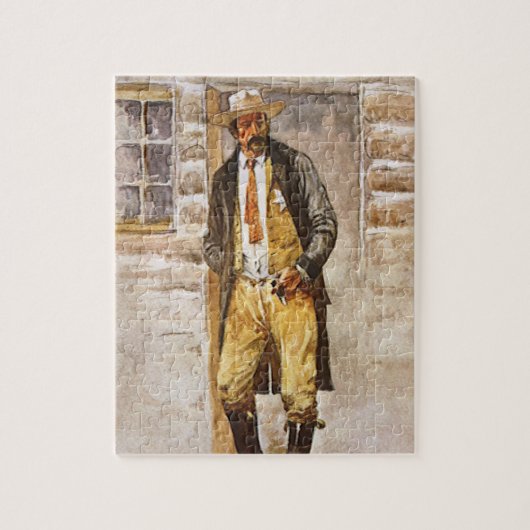 Sheriff Portret van Seltzer, West Cowboy Legpuzzel (Verticaal)