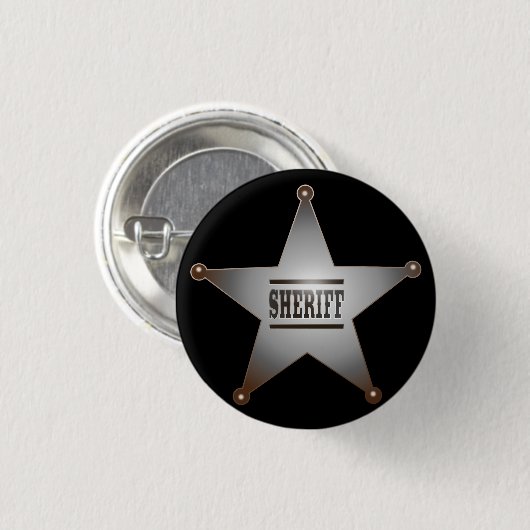 Sheriff Ronde Button 3,2 Cm (Voorkant /achterkant)