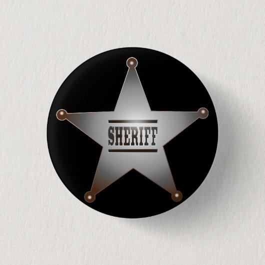 Sheriff Ronde Button 3,2 Cm (Voorkant)