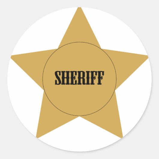 Sheriff Ronde Sticker (Voorkant)