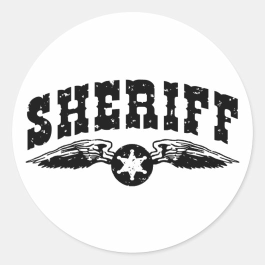 Sheriff Ronde Sticker (Voorkant)