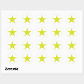 Sheriff Star Gold Ronde Sticker (Vel)