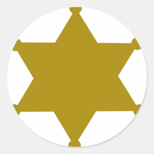 Sheriff star ronde sticker (Voorkant)