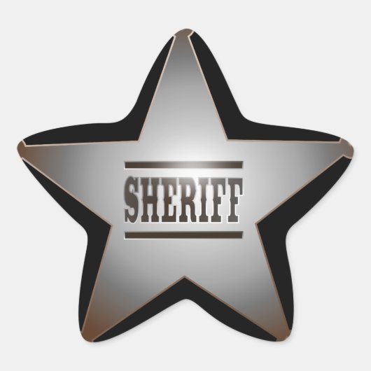 Sheriff Ster Sticker (Voorkant)