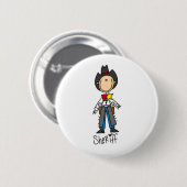 Sheriff Stick Figuur Button (Voorkant /achterkant)