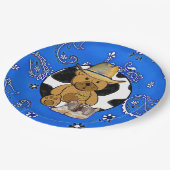 Sheriff Teddy Bear Blauw Bandanna Papier Borden Papieren Bordje (Gekanteld)