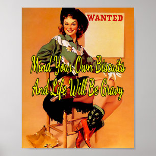 Sheriff van 1950 Gezocht door Gil Elvgren Poster