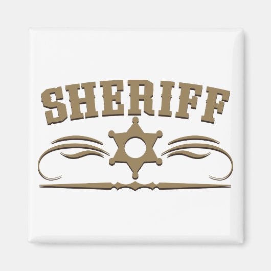 Sheriff Westerne Style Magneet (Voorkant)