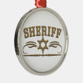 Sheriff Westerne Style Metalen Ornament (Rechts)