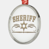 Sheriff Westerne Style Metalen Ornament (Links)