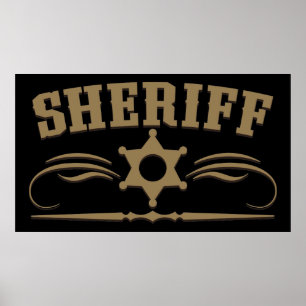 Sheriff Westerne Style Poster
