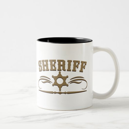 Sheriff Westerne Style Tweekleurige Koffiemok (Rechts)