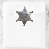 Sheriff's Badge Ronde Sticker (Tas)