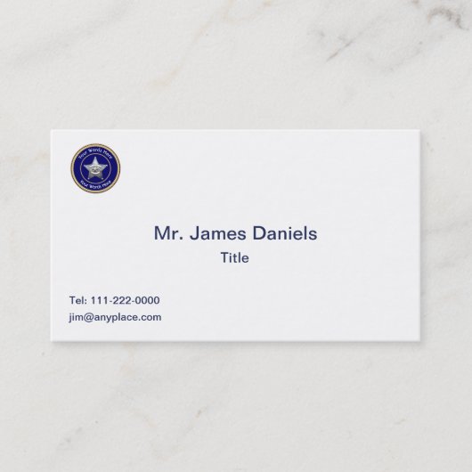 Sheriff's Badge Universal Custom Visitekaartje (Voorkant)