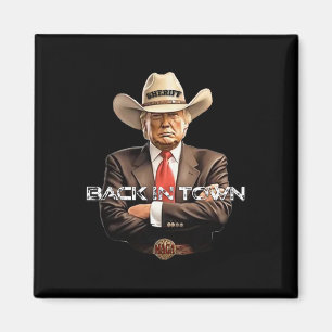 Sheriff's CK in Town Country Cowboy Een grappige T Magneet