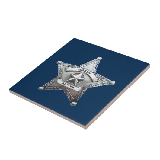 Sheriff's Custom Badge Tegeltje (Zijkant)