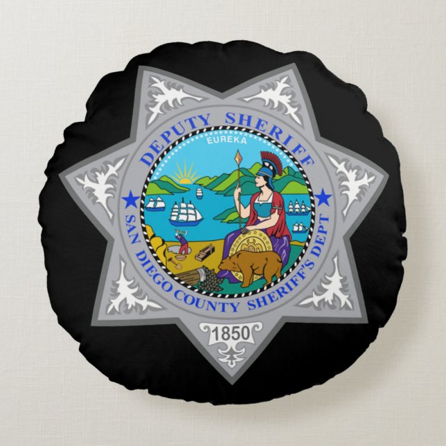 Sheriff's Department van San Diego County Rond Kussen (Voorkant)