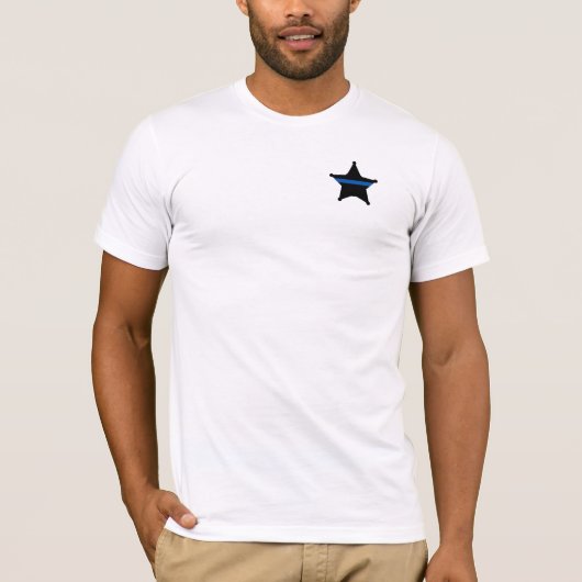 Sheriffs Kantoor Thin Blue Line T-shirt (Voorkant)