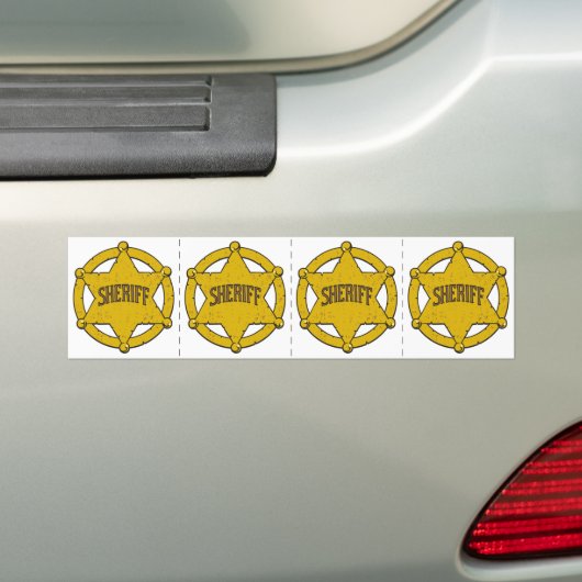 Sheriffs Star Badge Bumpersticker (Op auto)
