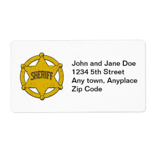 Sheriffs Star Badge Etiket