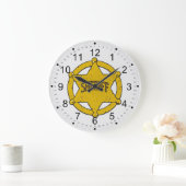 Sheriffs Star Badge Grote Klok (Huis)