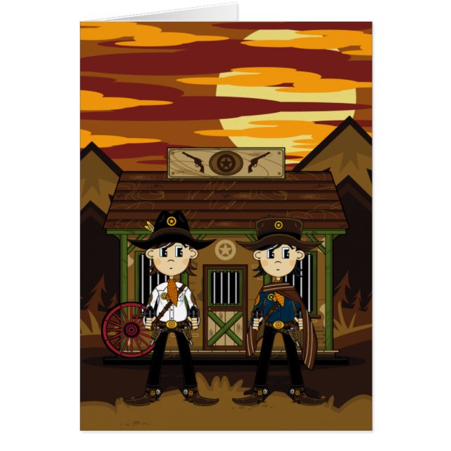 Shérifs de cowboy à la prison occidentale (Devant)