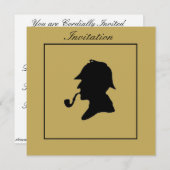 SHERLOCK HOLMES INVITATION KAART (Voorkant / Achterkant)