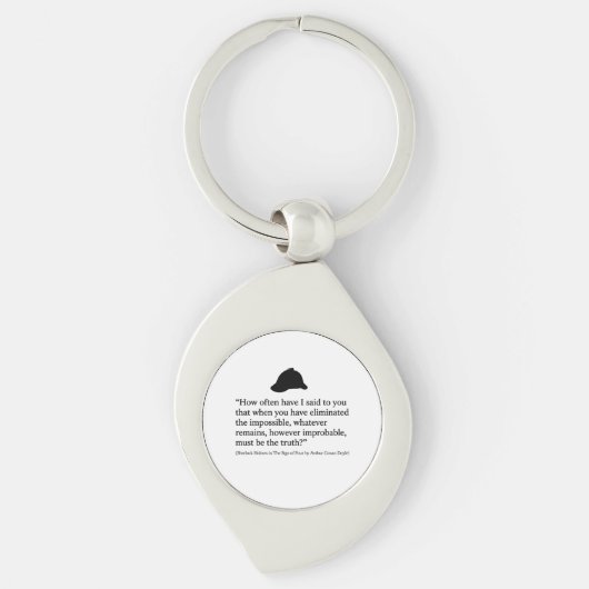 Sherlock Holmes Quote Sleutelhanger (Voorkant)