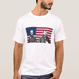 Sherman en Grant met de Amerikaanse vlag T-shirt
