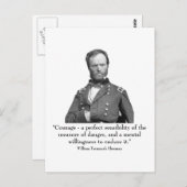 Sherman en quote briefkaart (Voorkant / Achterkant)