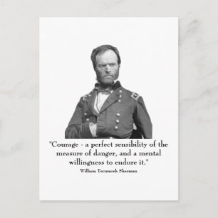 Sherman en quote briefkaart