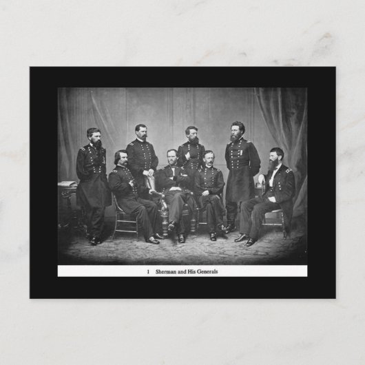 Sherman en zijn generaals Briefkaart (Voorkant)
