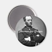 Sherman pour Mayor - Magnet rond (Recto/Verso)