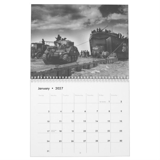 Sherman Tank Calendar Kalender (Jan 2027)