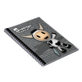 Sherman the Alaskan Cow Grey Notebook Notitieboek (Rechterzijde)
