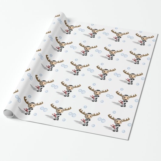 Sherman the Alaskan Cow Wrapping Paper Cadeaupapier (Uitgerold)